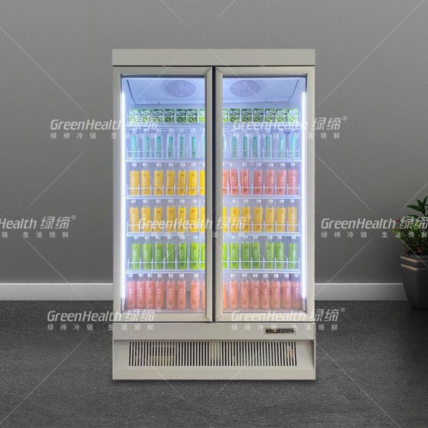 Supermarket Upright Display Visicooler Beverage Cold Drink Chiller With Self Closing Function