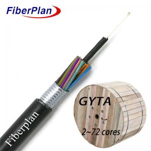 Quality Outdoor Fiber Optic Cable Direct Burial Cable Aluminum Tape Layer Loose Tube GYTA for sale