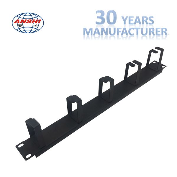 Network Horizontal Cable Manager , 5 Rings 19 Inch Rack Cable Management
