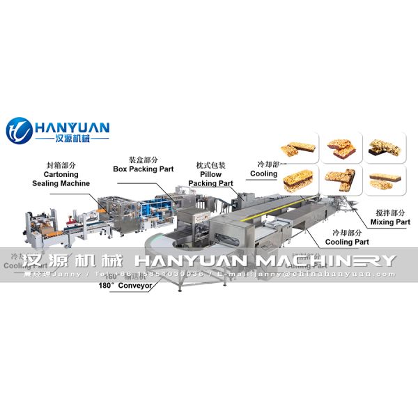 Automatic Granola Bar Production Line Chocolate Manufacturing Machine