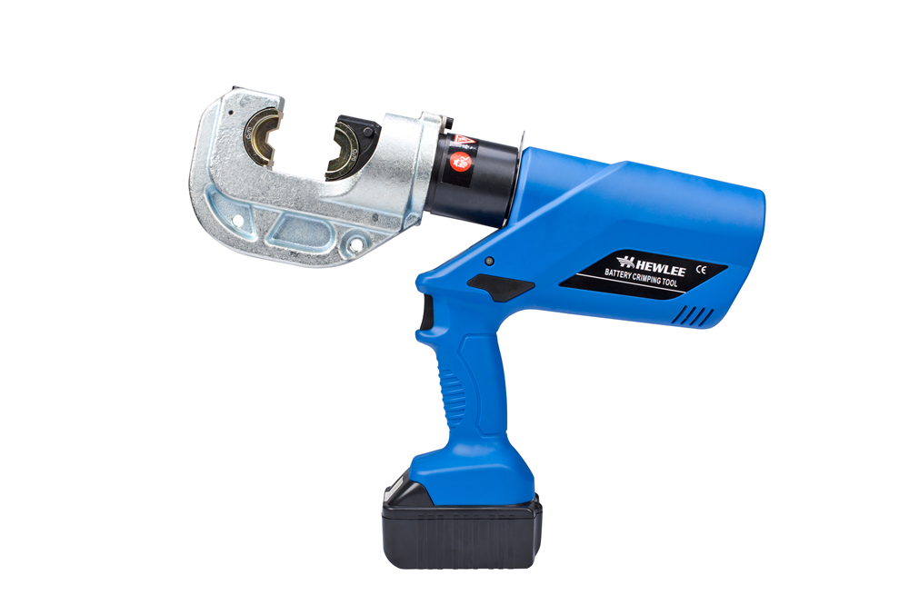 Battery Hydraulic Cable Crimper with 16-400mm² Crimping Range 120KN Force and 42mm Stroke Portable Electric Pressing Tool