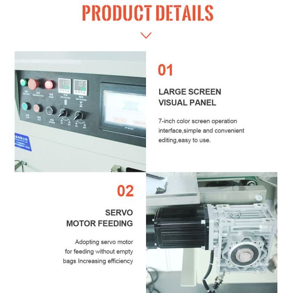 GL-WP650X Horizontal Packing Machine 50HZ Pizza Cup Cake Packing Machine