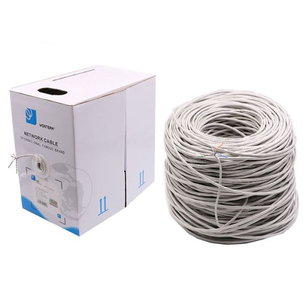 Ethernet Network Cat5e UTP Cable with Solid Conductors , Single jacket