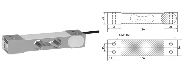 20kg 30kg 40kg Bench Scale smart shelf dustbin scale Parallel Beam Digital single point Load Cell