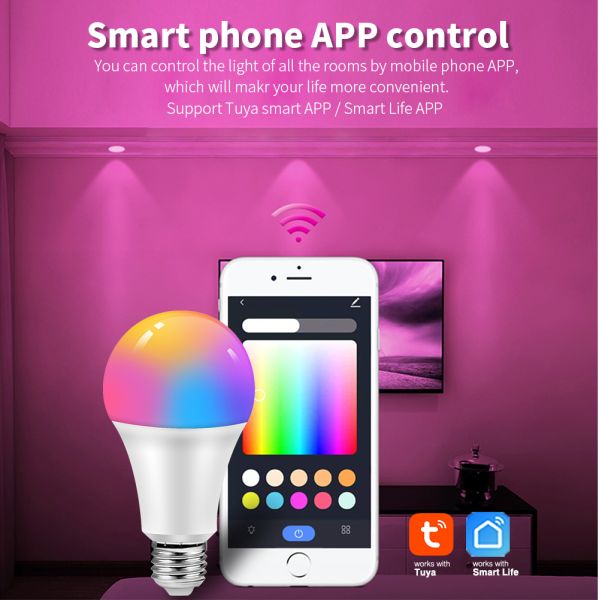 Smart Light E14 Tuya ZigBee Bulb RGBCW Color Changing Customized