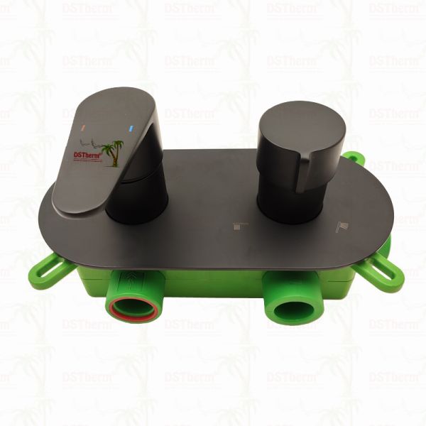 PPR 5 Ways Black Plated Mixer Shower Valve for Temperature & Flow Control