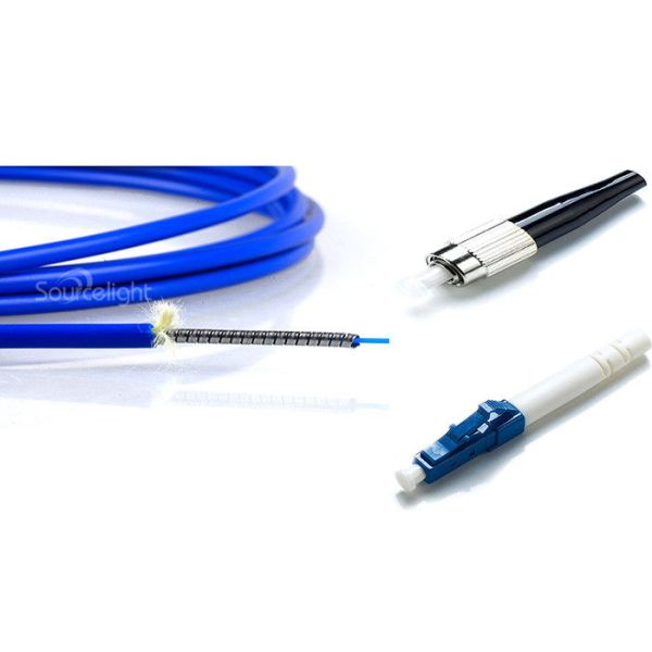 Customized Armored Fiber Optic Patch Cord FC / SC / ST / LC Connector