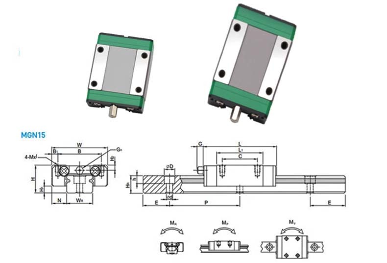 High Precision Linear Guide MGN12-100mm Welding Equipment Linear Guide