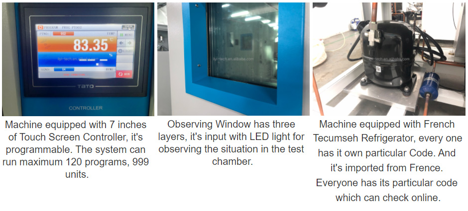 Temperature Humidity Test Chamber Temperature Accuracy ±0.5°C With Temperature Range -70°C ~ 180°C