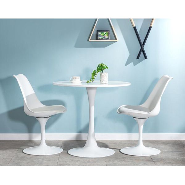 Simple creative negotiation table wooden lacquer round table Nordic coffee table household table