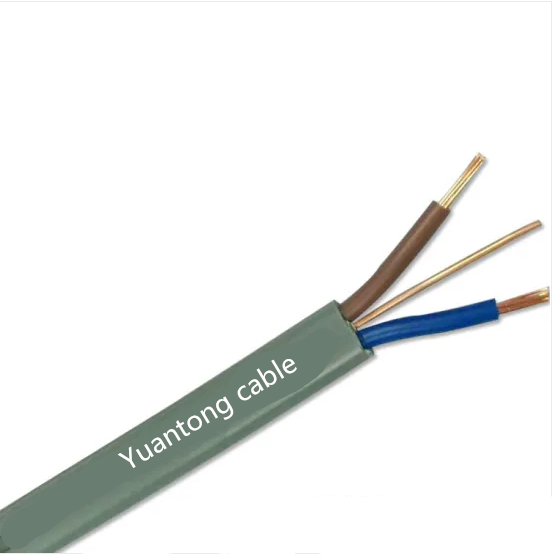 100m White Jacket Electric Copper Wire Bvvb E Type Copper Conductor
