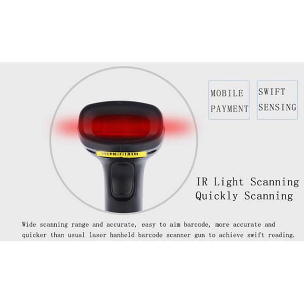 USB Handheld Barcode Scanner CCD IR Light Scanning Mobile Phone Payment Applied