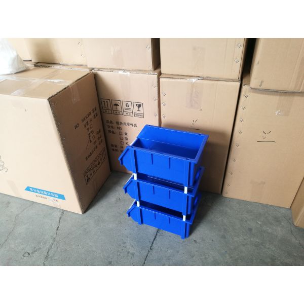 235 * 148 * 124mm Plastic Bin Boxes , Plastic Warehouse Storage Bins Shelving