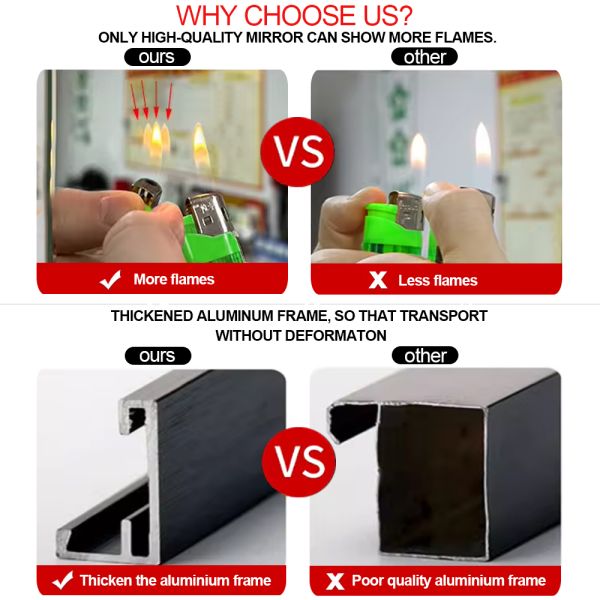 Art Deco Design Style Rectangular Full Length Wall Mirror for Bedroom Decoration