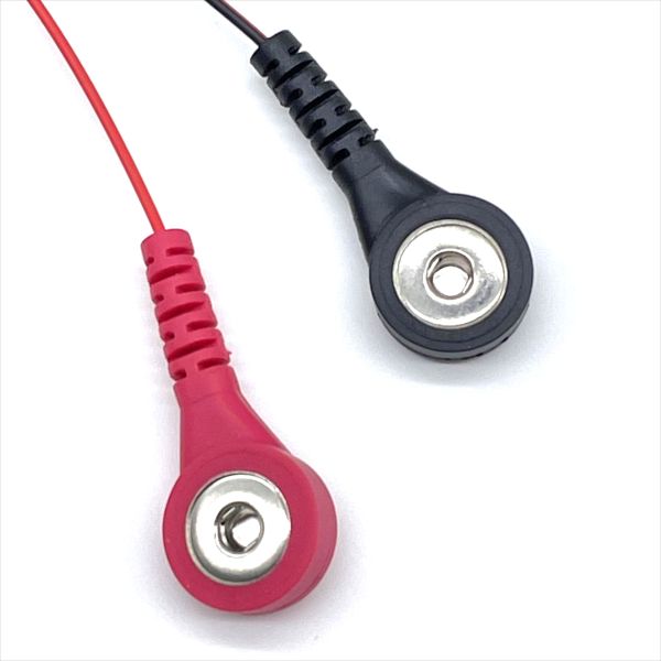 Medical Cable RCA To Button Snap Custom Lead Wire With Button Snap Connector Electrode