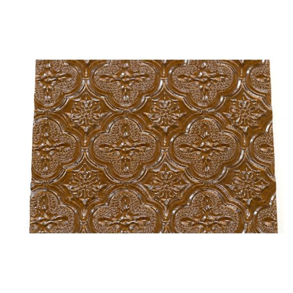 Flat Polished Edge Modern Style Morgon Patterned Bronze Patterned Glass for Cathedral 5
