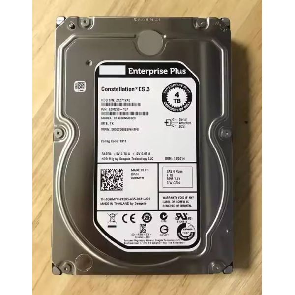 ST4000NM0023 Seagate 4TB 7200RPM 128MB Cache SAS 6Gb/s 3.5" Enterprise Internal Hard Drive with 1.5Gb/s Interface Rate