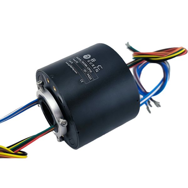 12 Channels IP51 Through Bore Electrical Slip Ring Aluminum Alloy Shell