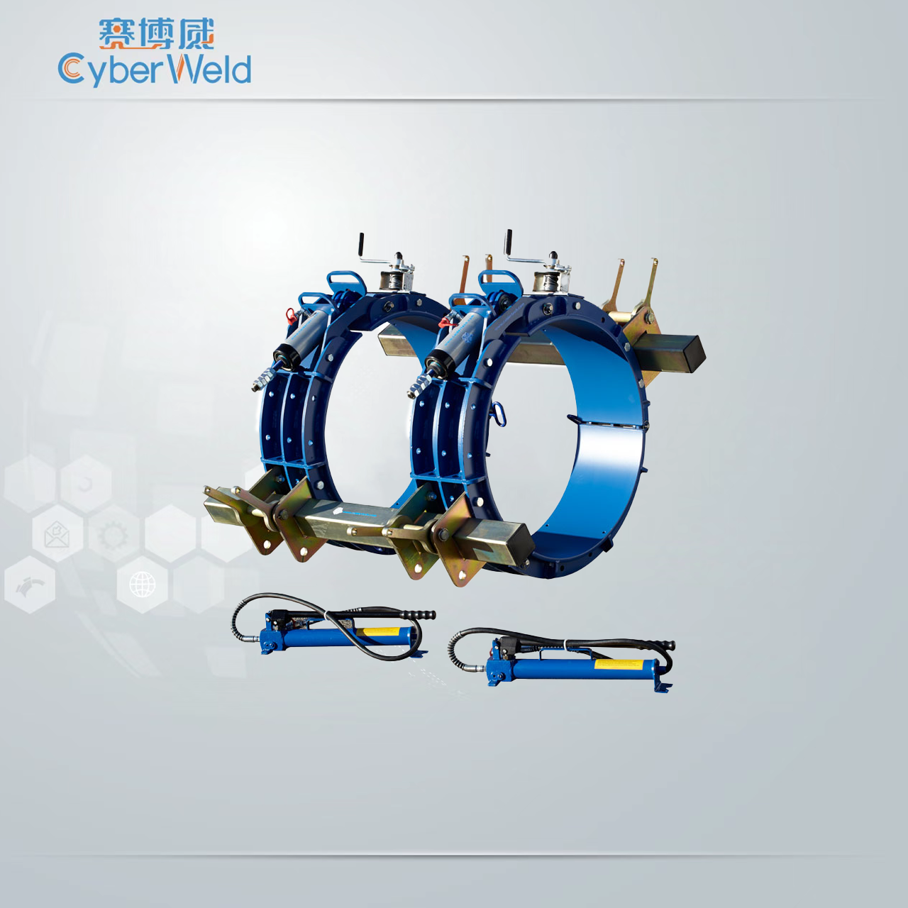 Aluminum Electrofusion Tools Large Diameter Hydraulic Positioning Kit
