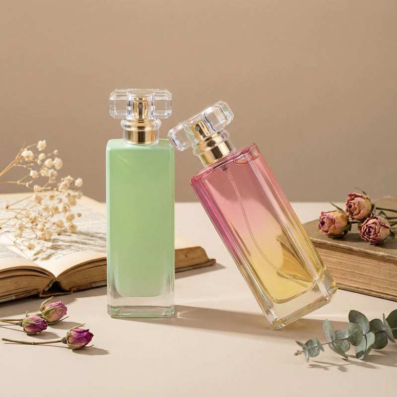 Anding Oem Bulk Custom Printing 100 ml Rectangle High End Refillable Spray Luxury Empty Glass Perfume Bottle