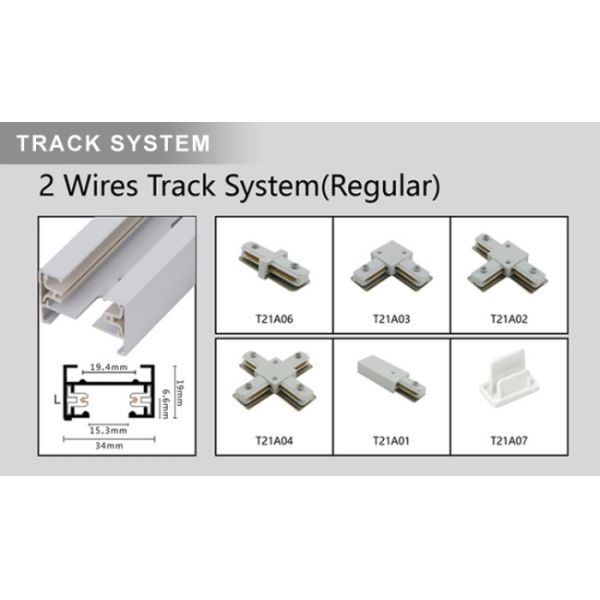Neutral White 3 Spot Track Light Hook Up Structure Rail Track Spotlight
