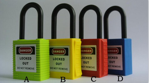 38MM Steel Shackle Safety Lockout Locks With Master Keys