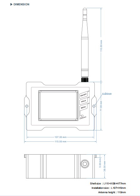 Wireless Transmission Tilt Sensor Inclinometer For Engineering Mechanical Measurement