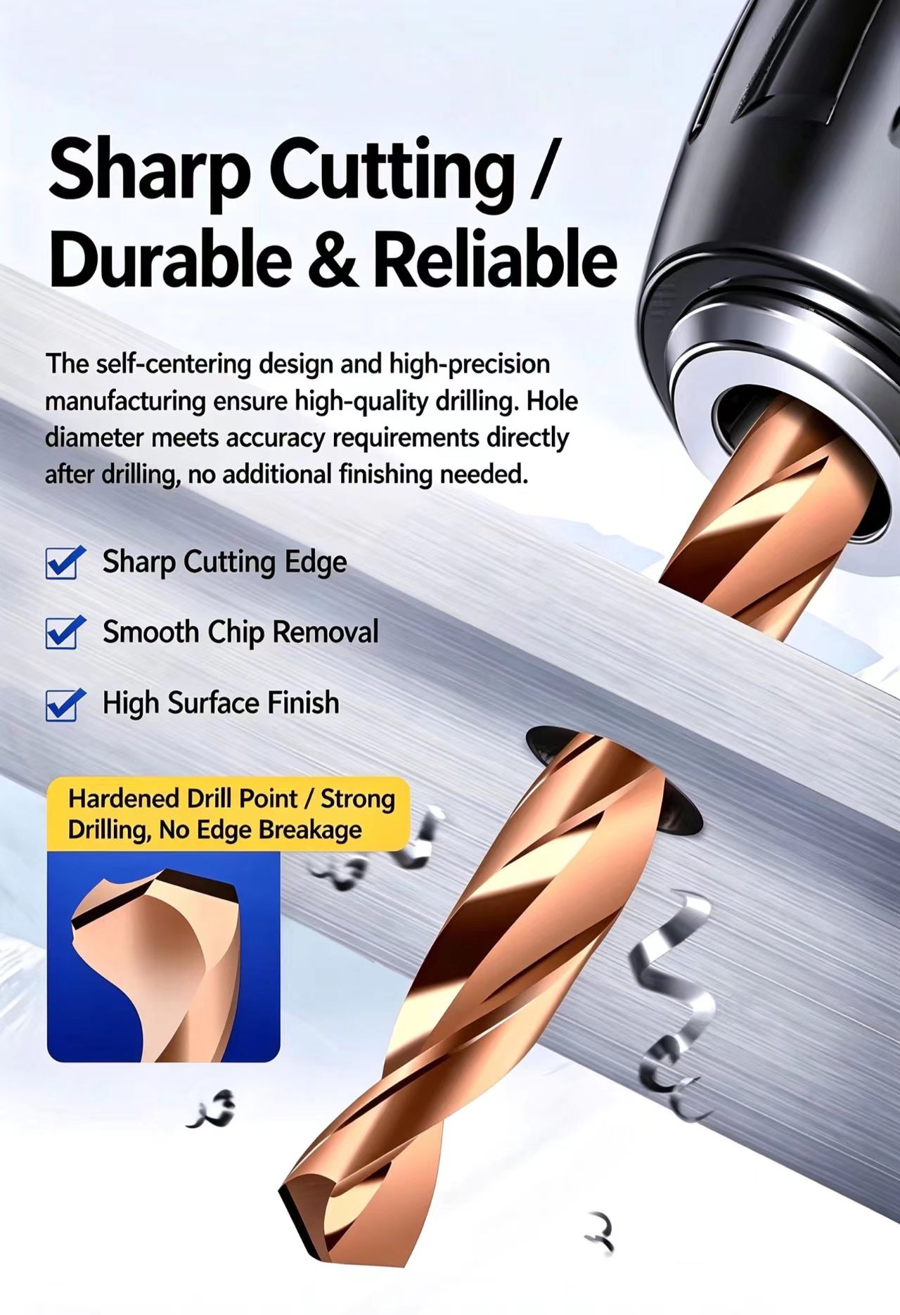 Alloy Solid Carbide Micro Drill Bits Drilling Tools Tungsten Steel Precision Twist Drill 3D