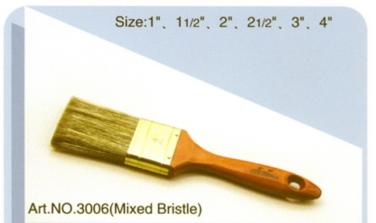 Polyester mixed bristle Chinese bristle paint brush No.3006