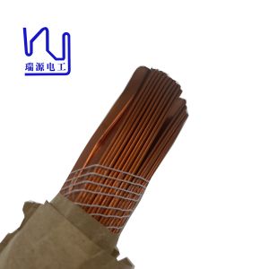 Quality CTC Continuously Transposed Wire Rectangular / Flat Enameled Copper Litz Wire for sale