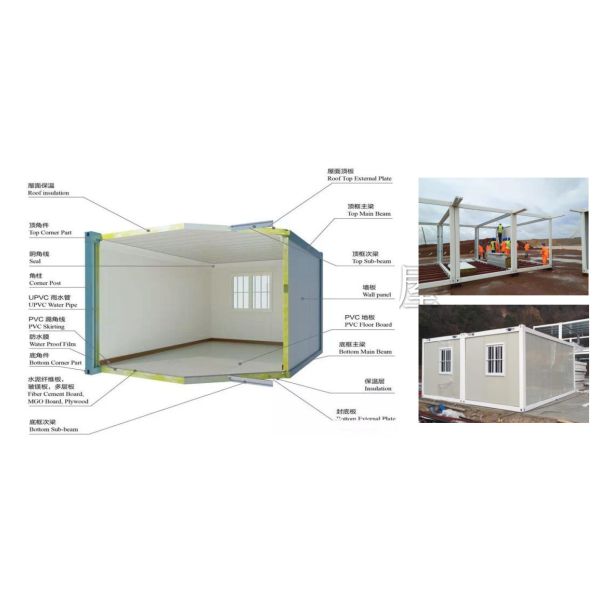 Steel Modular Prefabricated 20ft Flat Pack Containers