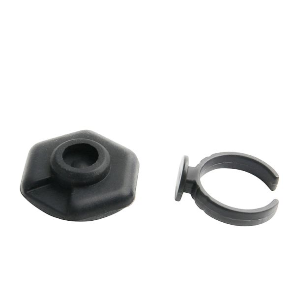Black Hexagon Permanent Makeup Disposable Ring Cup Silicone Materials