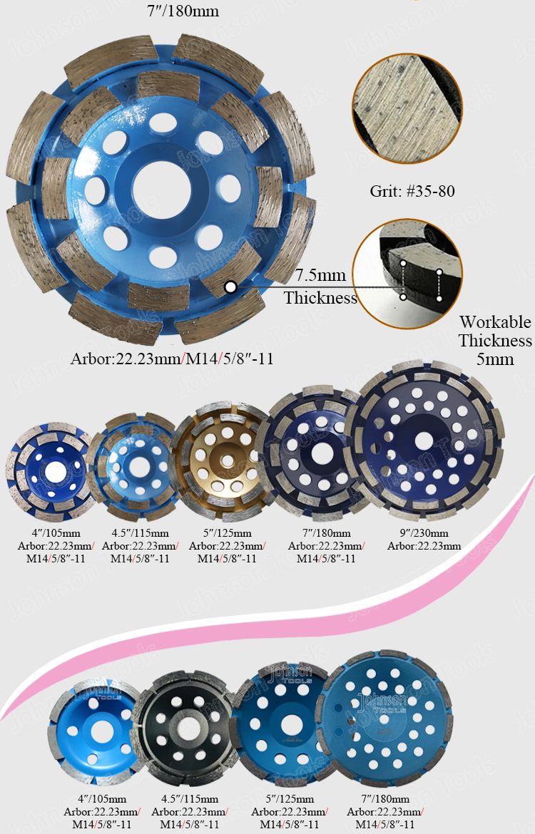 105-180mm Diamond Grinding Wheels