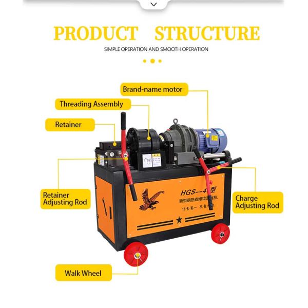 Automatic Hydraulic Bolt and Nut Making Machine Rebar Thread Screw Rolling Machine