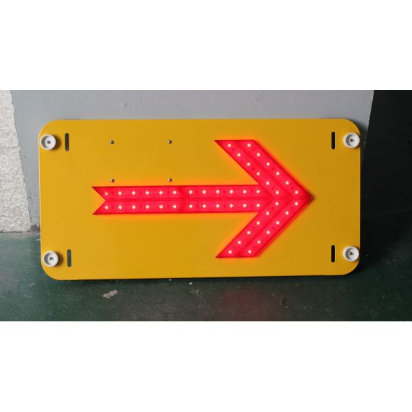 LED Arrow Board showing daytime visibility and construction