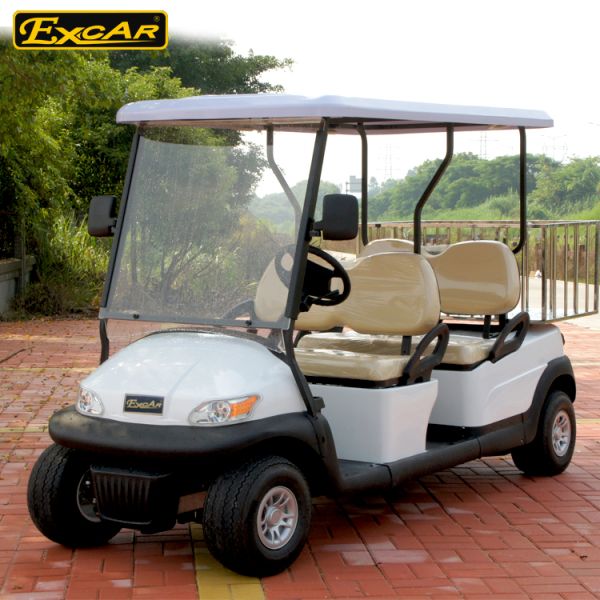 White Hotel Buggy Car With ADC Brand Motor Electromagnetic Brake