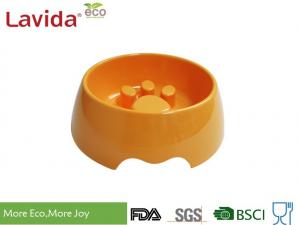 Quality Custom Made Solid Color Melamine Pet Bowl , Pet Feeding Bowls With Logo And Print for sale
