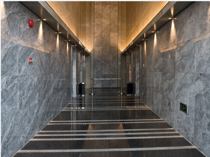 Silver Grey Marble Stone Tile Slab For Kitchen / Bathroom CE Approval