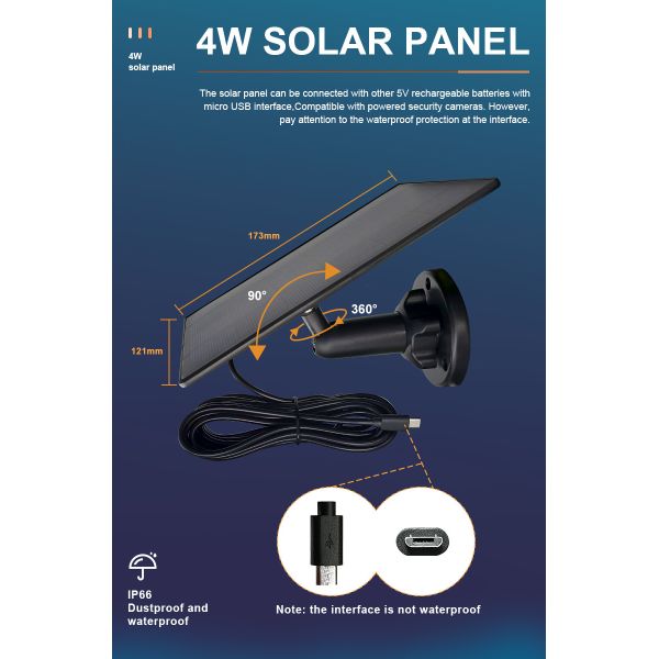 Waterproof Security Wifi Camera Low Power Solar Panel HD 1080P Mobile Remote Camera