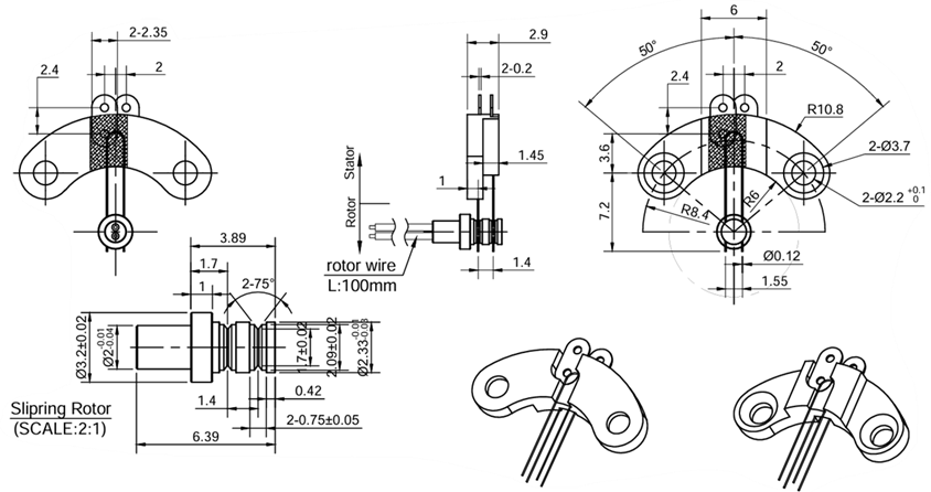 Easy Mounting Split Slip Ring with 2 Circuits for Rapid Maintenance in Industrial Applications