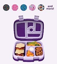 Bento Box For Teens Kids Lunch Box Containers Versatile Leakproof 4-Compartment Bento-Style Lunch Box Portion-Controlled