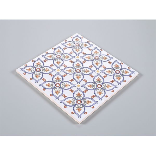 White And Red 20x20cm Non-Slip Ceramic Rustic Tile