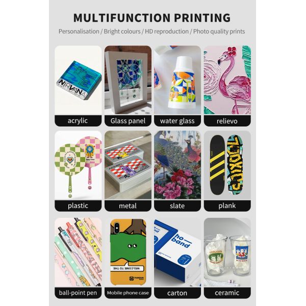 KECAI New Design Touch Screen UV Flatbed Printer Flat Materials Printing Glass Metal Plastic Leather Print Desktop UV Printer