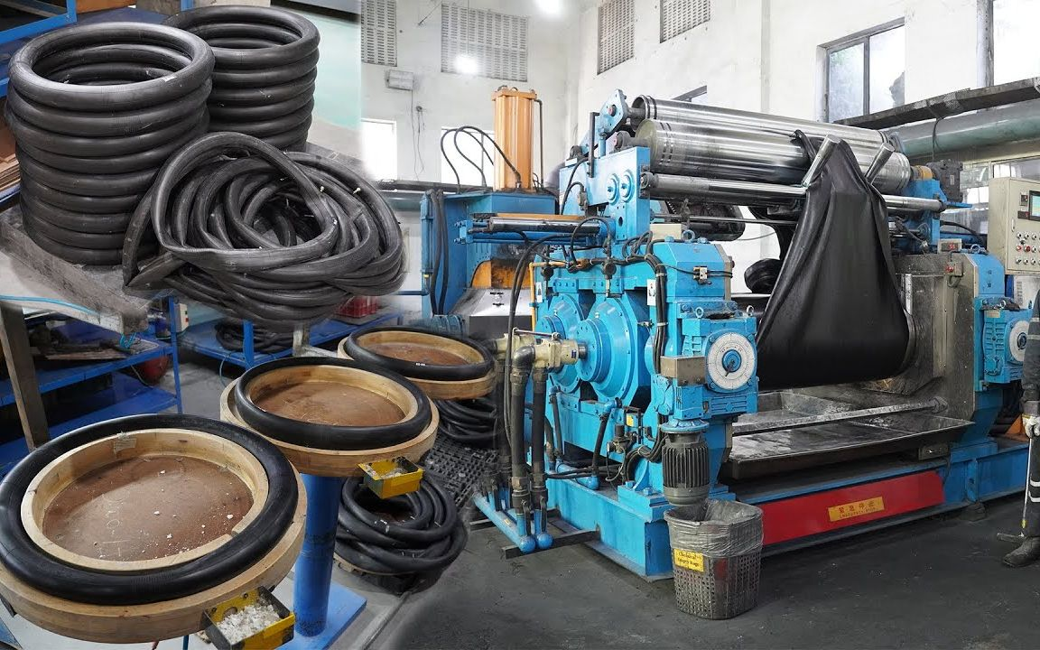 The High-efficiency Inner Tube Curing Machine For Motorcycle Inner Tube Production Line Has A Capacity Of 3,000 Tubes Per Hour
