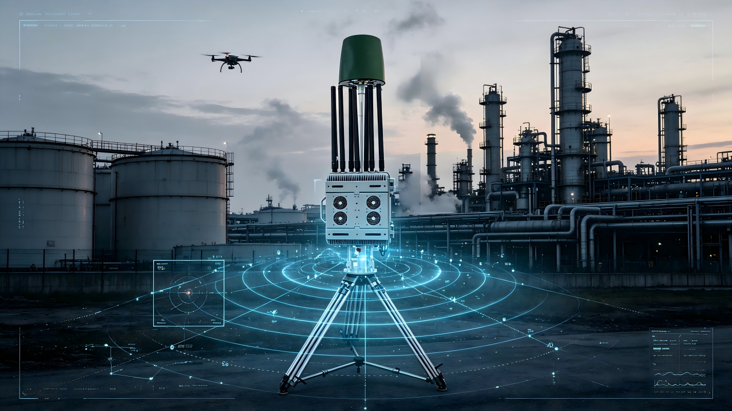 1-5km Detected 3km Jammer Range Fixed Drone Detection and Interference Devices