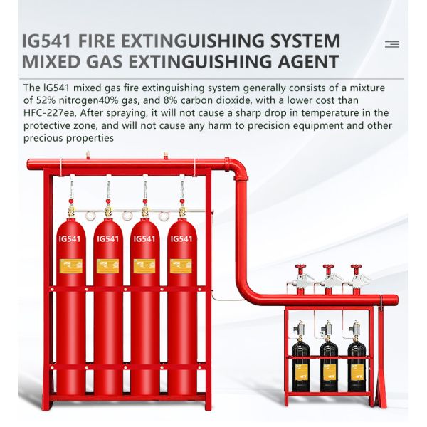High Efficiency Fire Suppression System Automatic Fire Extinguisher Ig541 for Archives