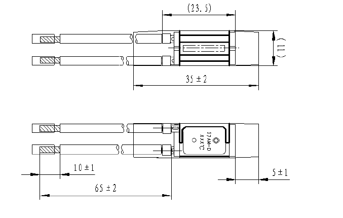 Self-Hold type manual reset 17AM-D Bimetal Thermal Protector , thermal cut off