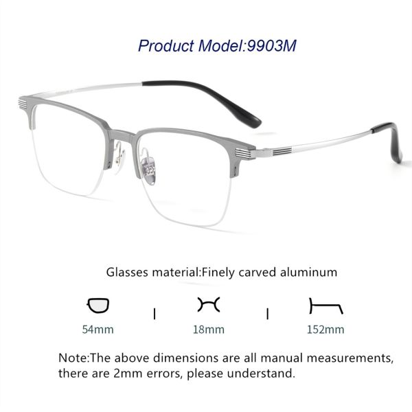 Magnetic Pure Titanium Aluminum Optical Frame Universal Set Frame