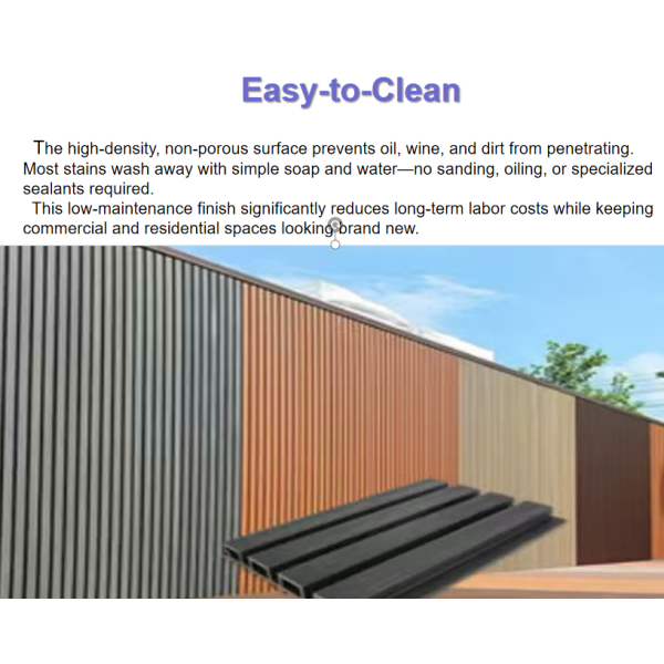 Premium Coextruded WPC Fluted Cladding Anti Scratch Wall Board