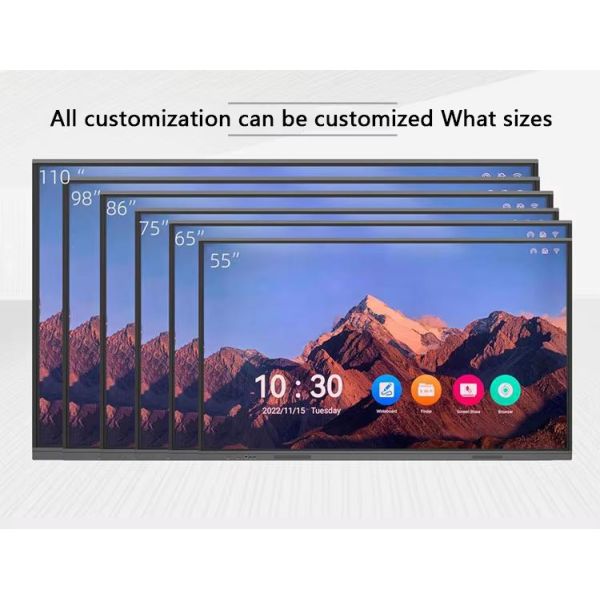 Customizable sizes: 55", 65", 75", 86", 98", 110"